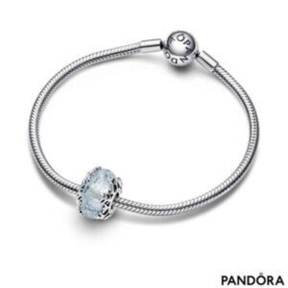 Pandora Winter Blue Snowflake Murano Charm - Picture 2 of 3